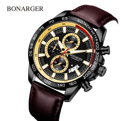 China Luxury Men's Automatic Top Brand Quartz Date Date Leather Strap Watch Male Sports Watches for sale