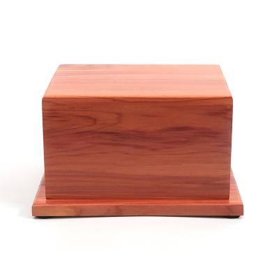 China HONGDAO Materials Repurposed Wooden Urn For Ashes Wooden Urns For Human Cremation Ashes Urns for sale