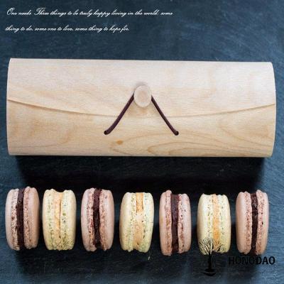 China HONGDAO recyclable wooden macaroons box or wooden box wooden cake box for gift wholesale for sale