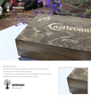 China HONGDAO Recycled Materials Personalized Vintage Wooden Box For Book , Display Boxes For Books for sale