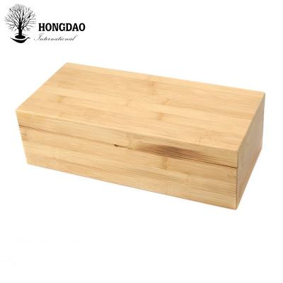 China Custom made custom unfinished bamboo wooden box reused wooden gift box keepsake from HONGDAO materials for sale