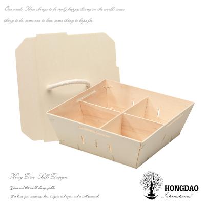 China Recycled Materials HONGDAO Crates Plywood Seafood Oysters Packaging Boxes For Sale for sale