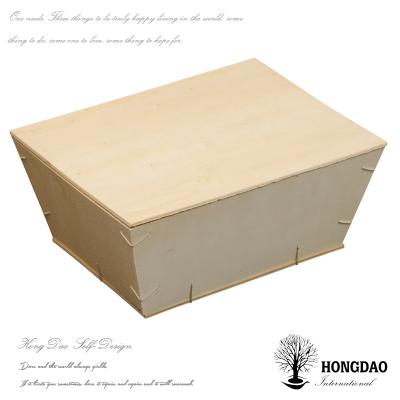 China Recycled Materials HONGDAO Wholesale Oyster Mussel Scallops Wooden Boxes for sale