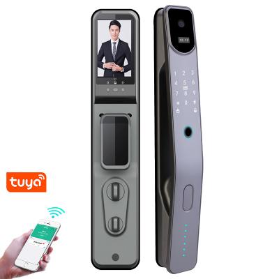 China Tuya WiFi Material Facial Full Automatic Intelligent Mobile APP Lock Aluminum Alloy 3D Recognition Smart Door Lock for sale