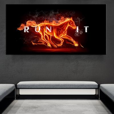 China Large Size Anime Print Painting Wall Painting Quote Poster Run It Painting Wall Art Picture For Living Room for sale