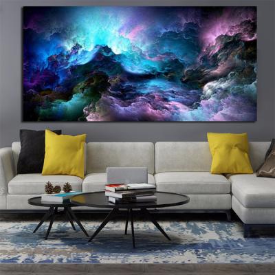 China Abstract Cloud Art Decor Blue Abstract Colorful Print Wall Painting For Canvas Painting Picture for sale