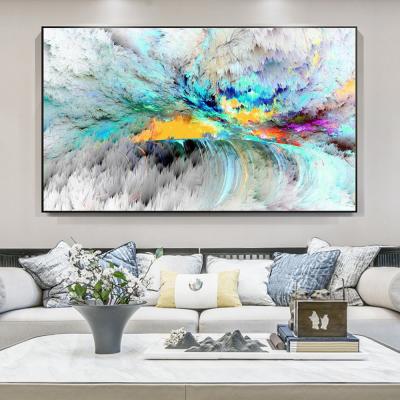 China Modern Abstract Colorful Clouds Posters And Prints Landscape Wall Art Pictures For Living Decoration Canvas Paintings for sale