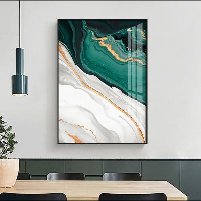 China Modern Abstract Poster Style Canvas Print Green Wall Painting Art Room Decoration Picture Contemporary for sale