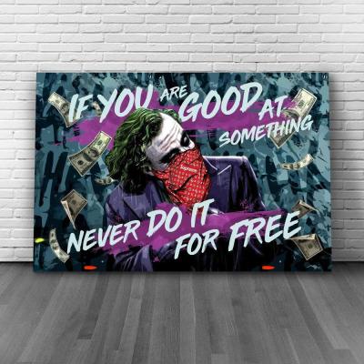 China Abstract Joker Never Do For The Wall Art Picture Posters Abstract Art Print On Canvas Painting Pop Free Poster for sale