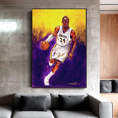 China Large Modern Basketball Player Poster Living Room Decoration Canvas Painting Wall Art Home Decor for sale