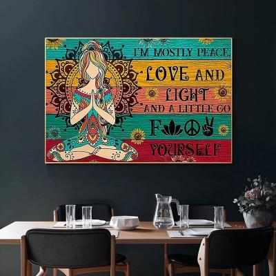 China Modern Canvas Art Pictures Paintings Art On Print Yoga Meditation Canvas and Wall Painting Poster for sale