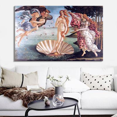 China Modern Classic Famous Botticelli's Birth Of Venus Painting Poster Print On Canvas Wall Art Painting For Living Room Home Decor for sale