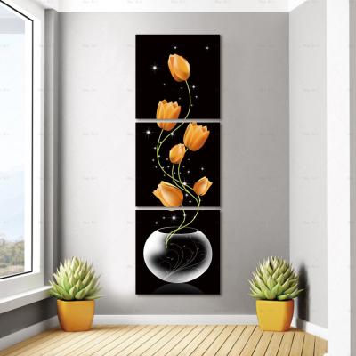 China Modern Wall Art 3 Panel Canvas Painting Art Flower Nordic Print Pictured Poster For Living Room Home Decor for sale