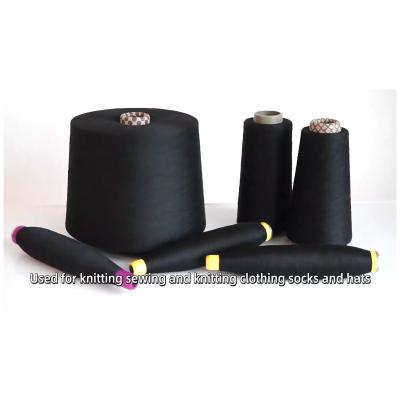 China Anti-Bacteria Nm28/1 21/1 Black Recycled/Textile Yarn for Knitting and Weaving for sale