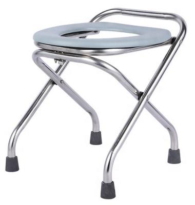 China Stainless Steel Folding Chair Seat Commode Modern Portable Outdoor Toilet for sale