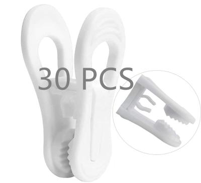 China Modern 30 Pack Strong Pinch Plastic Clothesline Pants Hanger Finger Grip Clips for sale