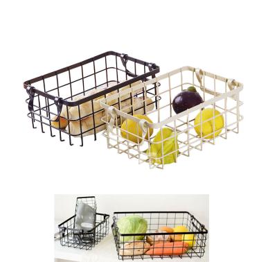 China 3 Size Durable Heavy Duty Wire Bin Storage Desk Organizer for sale