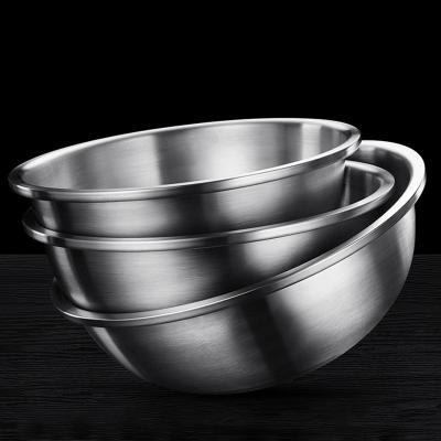 China Hot Selling Kitchen Food Grade 304 Stainless Steel Salad High Quality Multifunctional Home Soup Bowl Viable for sale