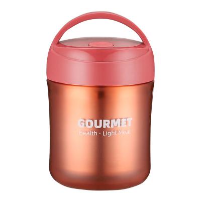 China Sustainable Wholesale Stainless Steel Fashion Customized Travel Insulated Soup Mug With Lid for sale