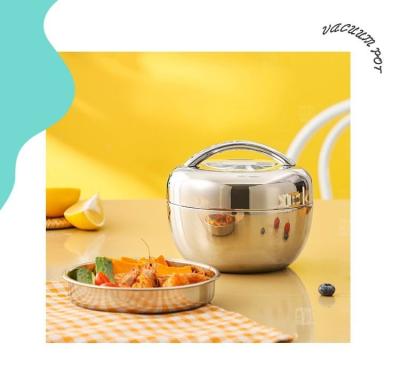 China New Design 304 Stainless Steel Viable Apple Shaped Lunch Box Double Layer Food Container for sale