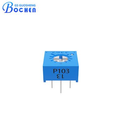 China 3362P 103 10k Trimmer Potentiometer Adjustable Resistor 1/4˝ Square for sale