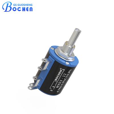 China 16mm-Welle 5 Drehungen 100k Multi-Turn Potentiometer hohe Genauigkeit 1W WXD3-12 zu verkaufen