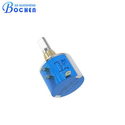 China OEM 5 turn 100k 100 Ohm Wire Wound Potentiometer With Flat Shaft WXD5 for sale