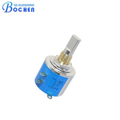 China Präzisions 10k Drahtwundenpotentiometer Mehrfachdrehkrug WXD10 2w 10k Ohm 10 Dreh zu verkaufen