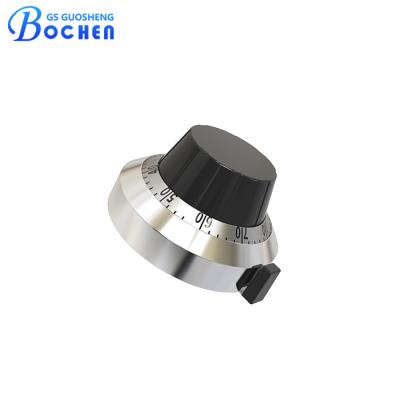 China 46mm Aluminum Turns Counting Dial Potentiometer Knob For 6.4mm Shaft H-46-6A for sale