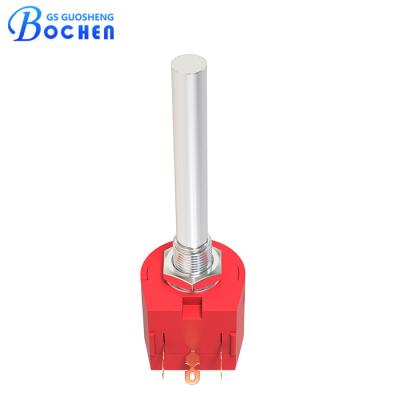 China TW1502ka Wirewound Potentiometer Single Turn Long Metal Shaft Rotary Resistor for sale