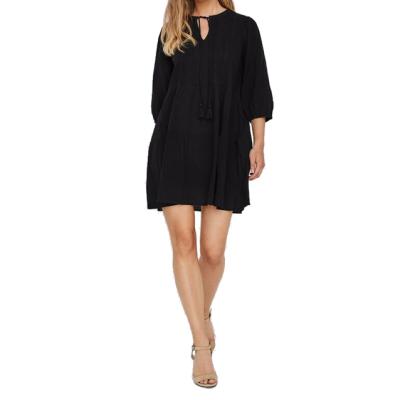 China Wholesale Fashion Washable Elegant Casual V-neck Knee Length Women Sheath Short Lady Plus Size Dress for sale