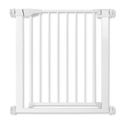 China Safety Gate for Baby Newcomer White No Holes Needed Double Extra Long Baby Door Lock Security Baby Fence Gate for Living Room for sale