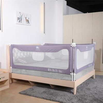 China Household Safety Easy Operate Modern Crib Barrier Adjustable Safety Fold Down Rail Breathable Baby Bed Guard Crib Barrier for sale