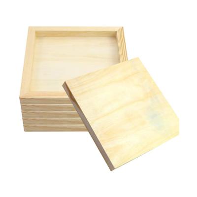 China High Quality 6 Pack Europe Canvas Crib Empty Frame Wooden Drawing Board For Children for sale