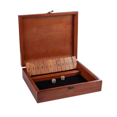 China Items Customization Board Game Table Toy Packing Solid Wood High End Wooden Player With Brass Lid And Lock for sale