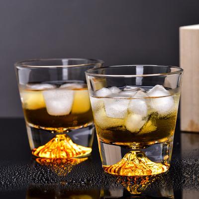 China Europe factory direct sales of the popular high-quality heat-resistant set of Mount Fuji Crystal Glass Whiskey Glass Gift for sale