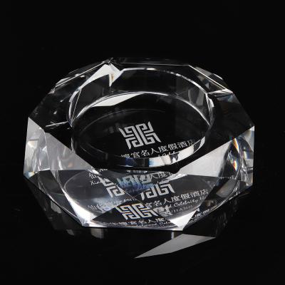 China China China K9 crystal ashtray fashion custom printed logo advertising promotion creative custom printed practical octagonal glass ashtray for sale