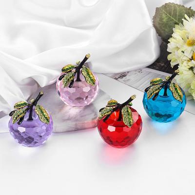 China China Spot Mini Multicolor Crystal Apple Christmas Cute Holiday Decoration Cute Crystal Pendant for sale