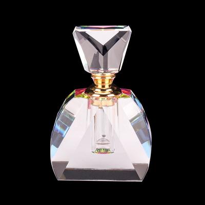 China Europe Logo 3ML 6ML AB Natural Color Customizable Clear Crystal Perfume Bottle Gift Box for sale