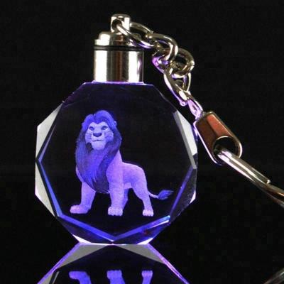 China China China Laser Engraved Led Souvenir Crystal Anime Lion King Action Figure for sale