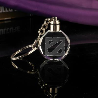 China China China Factory Custom 3D Laser Engraving Color Pattern Crystal Key Chain for sale