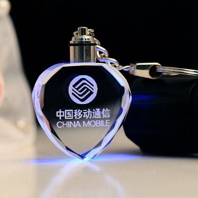 China China China 3D Laser Crystal Accessories Keychain for sale