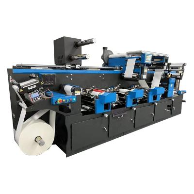 China Sticker Label HONTEC RDA-350-3C Rottary Die Cutting Machine With 3 Colors Flexographic Printing for sale