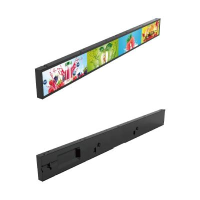 China For Supermarket Wide Edge Shelf Supermarket Touch Digital Bar Screen Stretched LCD Display for sale