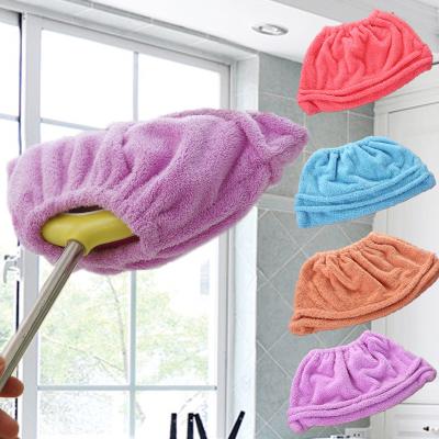 China Coral Velvet Broom Cover Cloth Reusable Multi Function Microfiber Floor Mop Absorbent Cleaning Cloth for sale