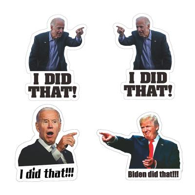 China Decorative Sticker DD22-39 Biden I DID Joe Biden Car Motorcycle Helmet Window Laptop Funny Sticker For Stickers for sale