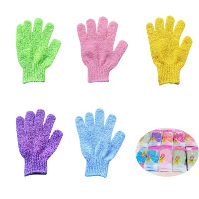 China EXFOLIATE Exfoliating Shower Glove Body Scrubber Glove Nylon Spa Gloves Nylon Shower Dead Skin Cell Remover Bathing Supplies for sale