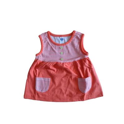 China Anti-wrinkle Yarn-dyed Baby Summer Full cotton Dress with Pocket Toddler Girl Sleeveless Baby Girl Dress for sale