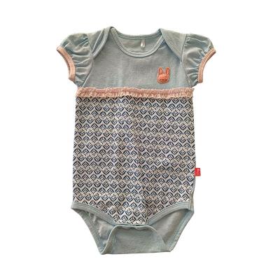 China Comfortable  Breathble Factory Wholesale  Cotton Romper Baby Clothes Comfortable Soft Pink Baby Bodysuit With Dress for sale