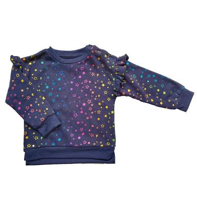 China Anti-Shrink Factory Sale Solid Kids Jumper Long Sleeve Organic Cotton Baby Sweatshirt T-Shirt For Girl for sale